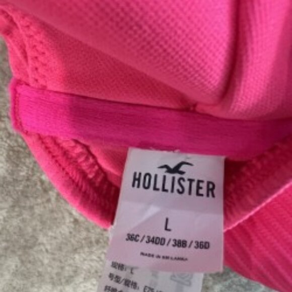Hollister Hot Pink Ribbed Swimsuit Top - Picture 4 of 4